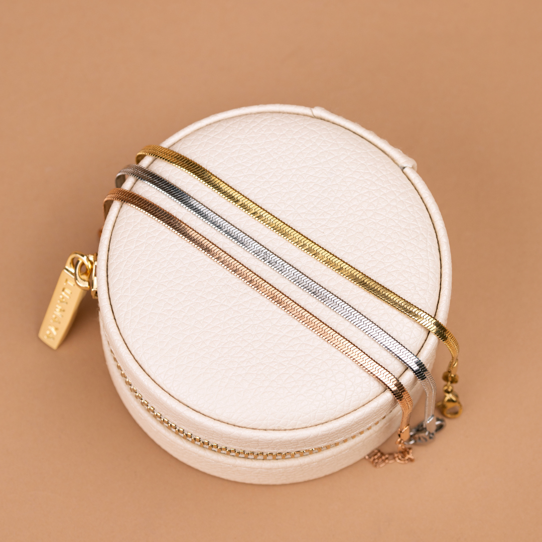 Slim Herringbone Collana Oro