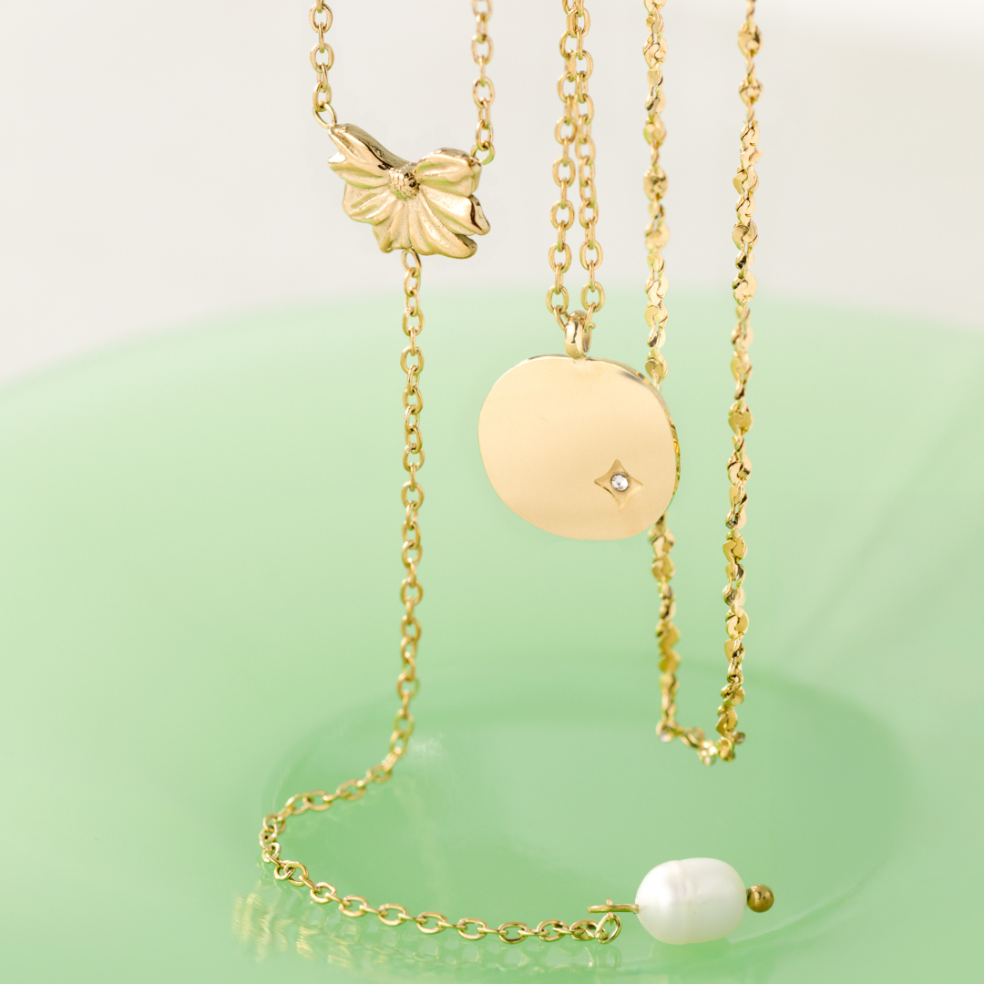 Petal Pearl Collana Y Oro