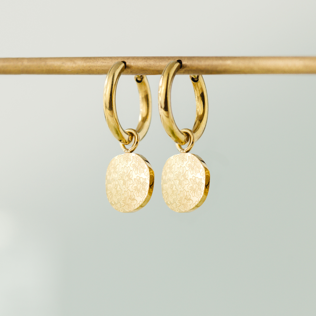 Everbloom Hoop Set Small Oro