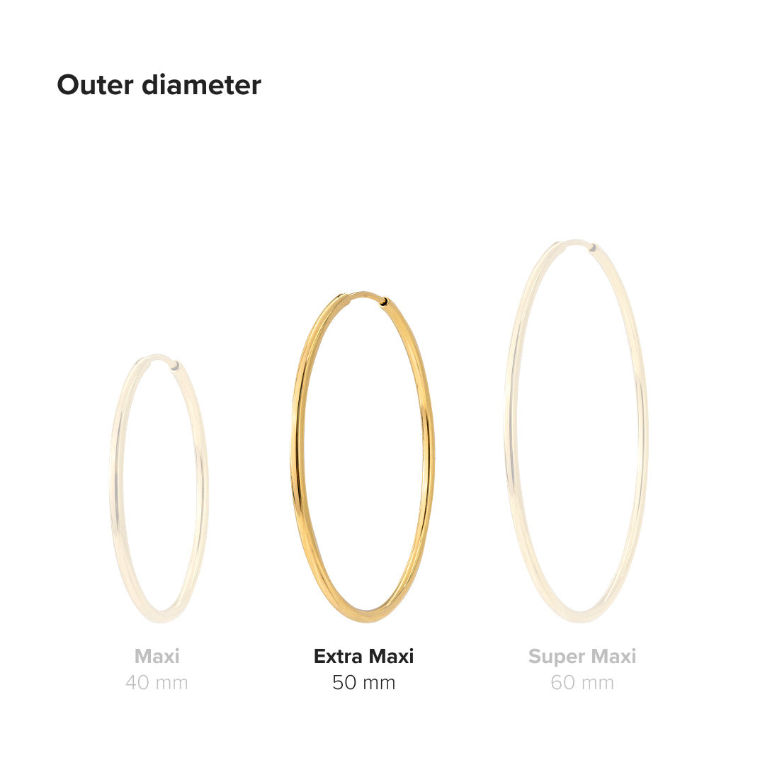 Extra Maxi Hoops Argento