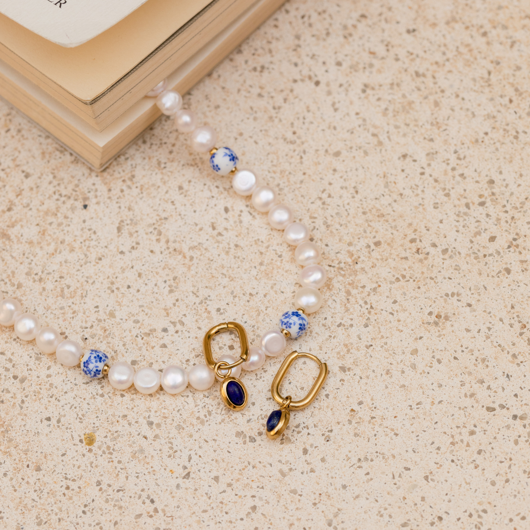 Blue Breeze Oval Hoop Set Baby Oro