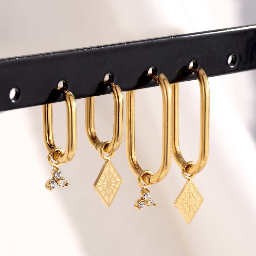 Rayos Oval Hoops Baby Oro