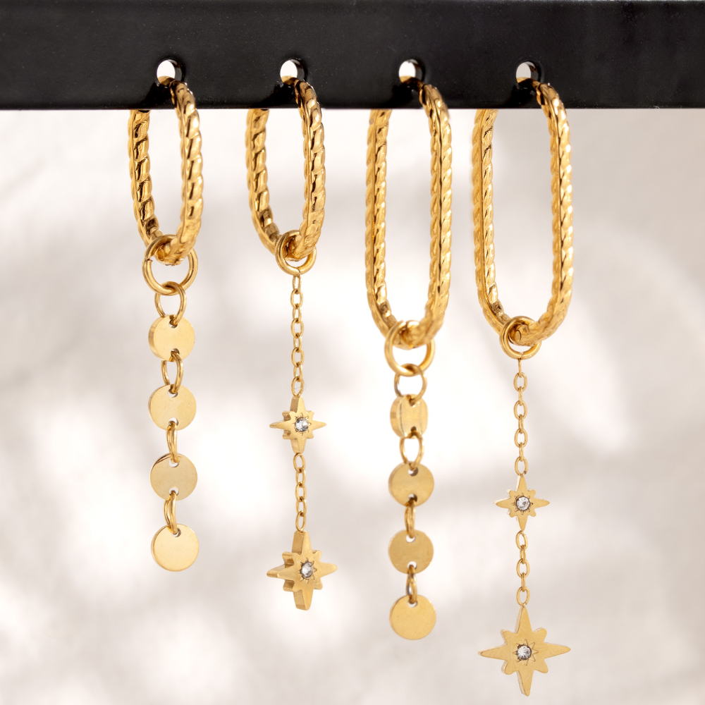 Oval Twisted Hoops Baby Oro