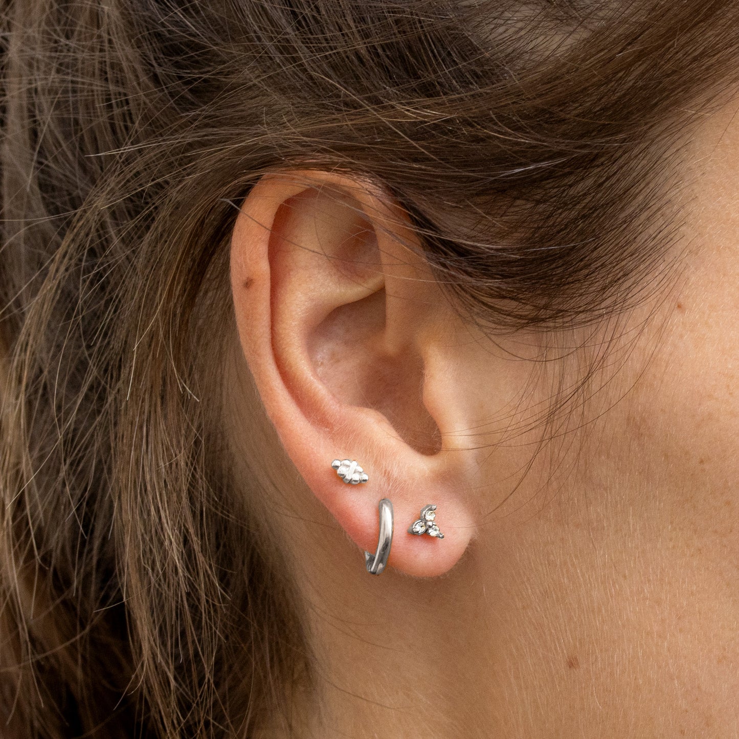 Luz Studs Argento