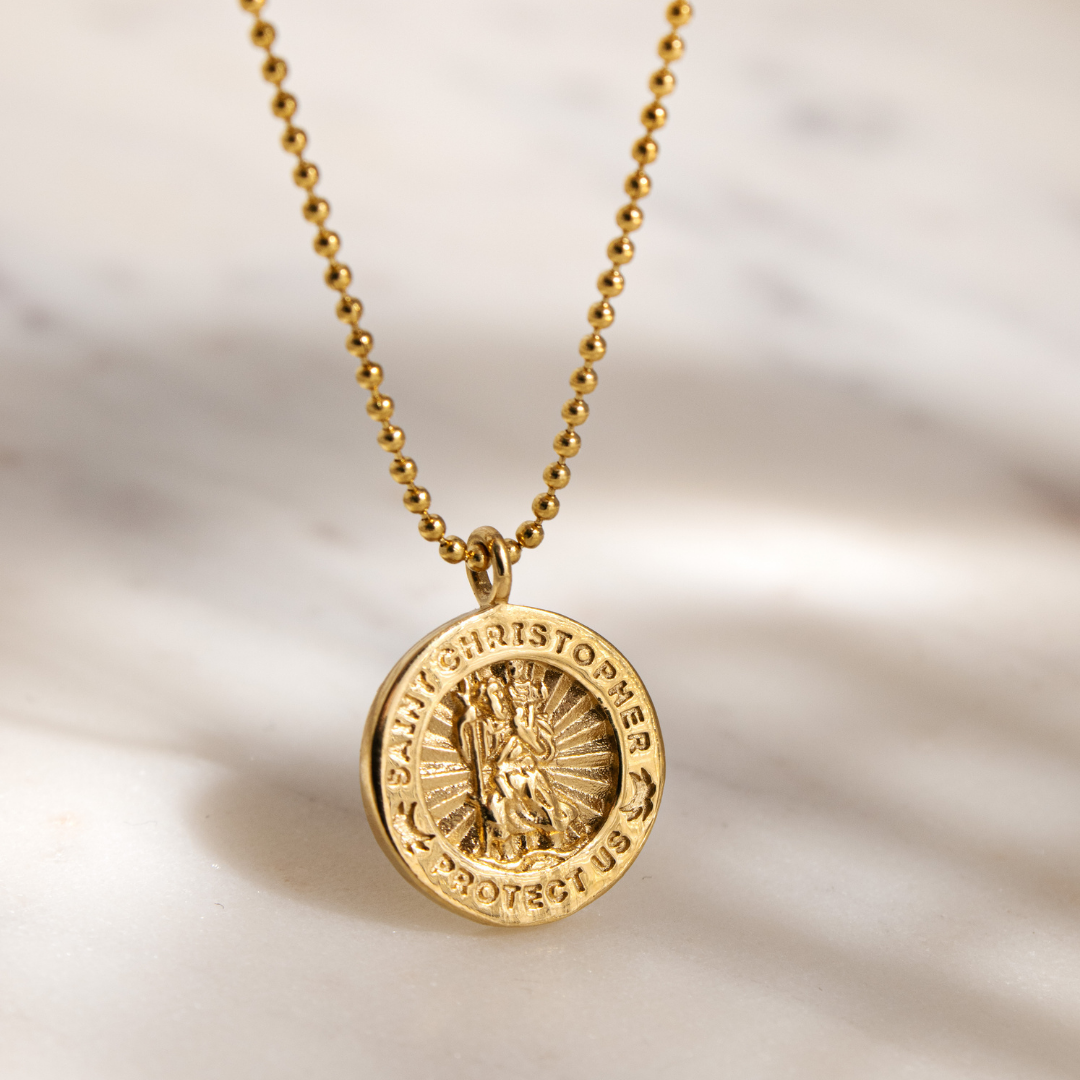 Saint Christopher Collana Oro