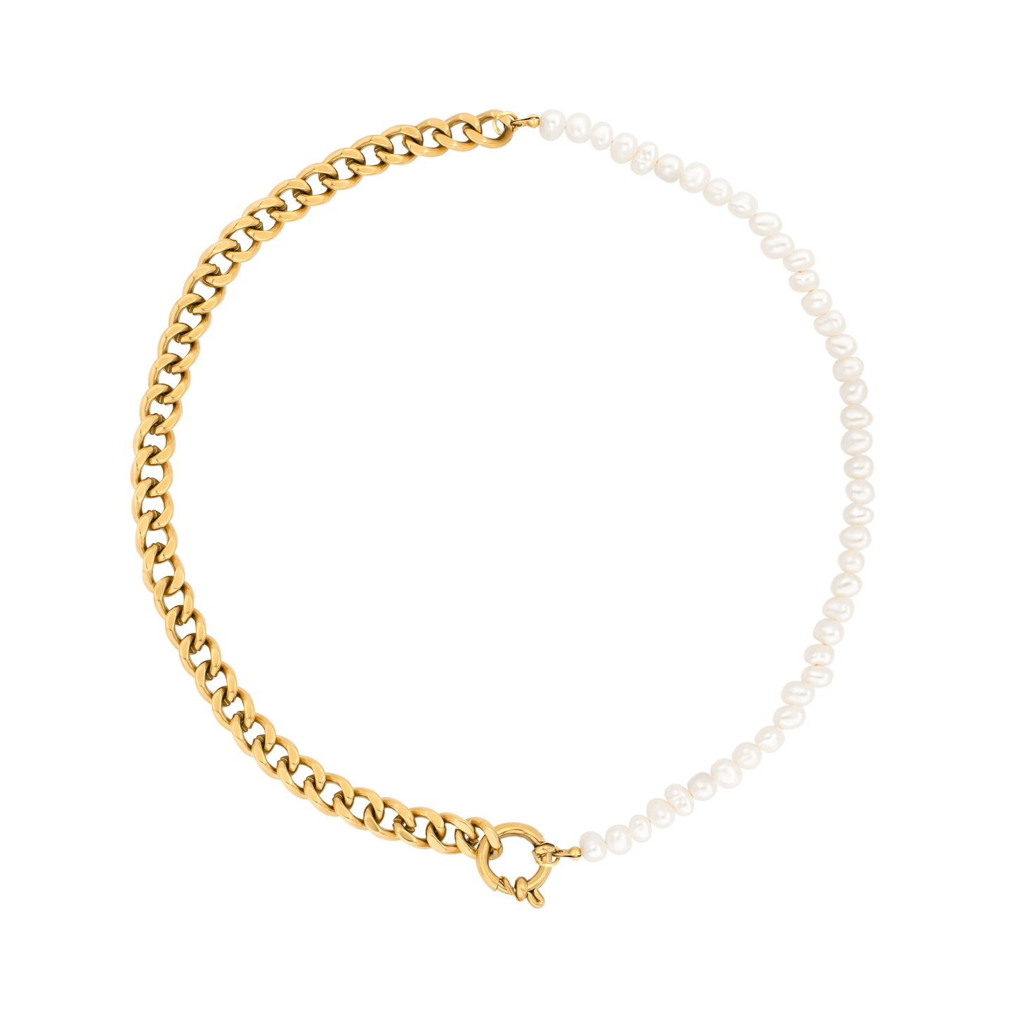 Chain'n'Pearls Collana Oro