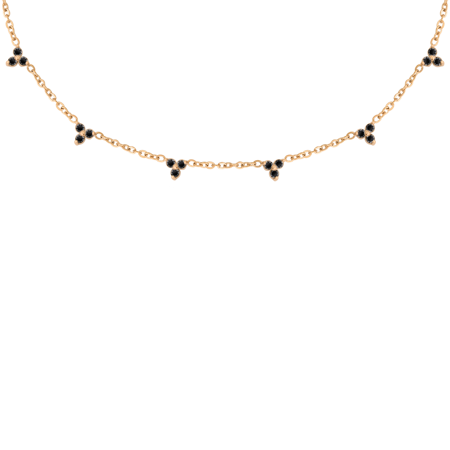 Black Stars Collana Oro Rosa