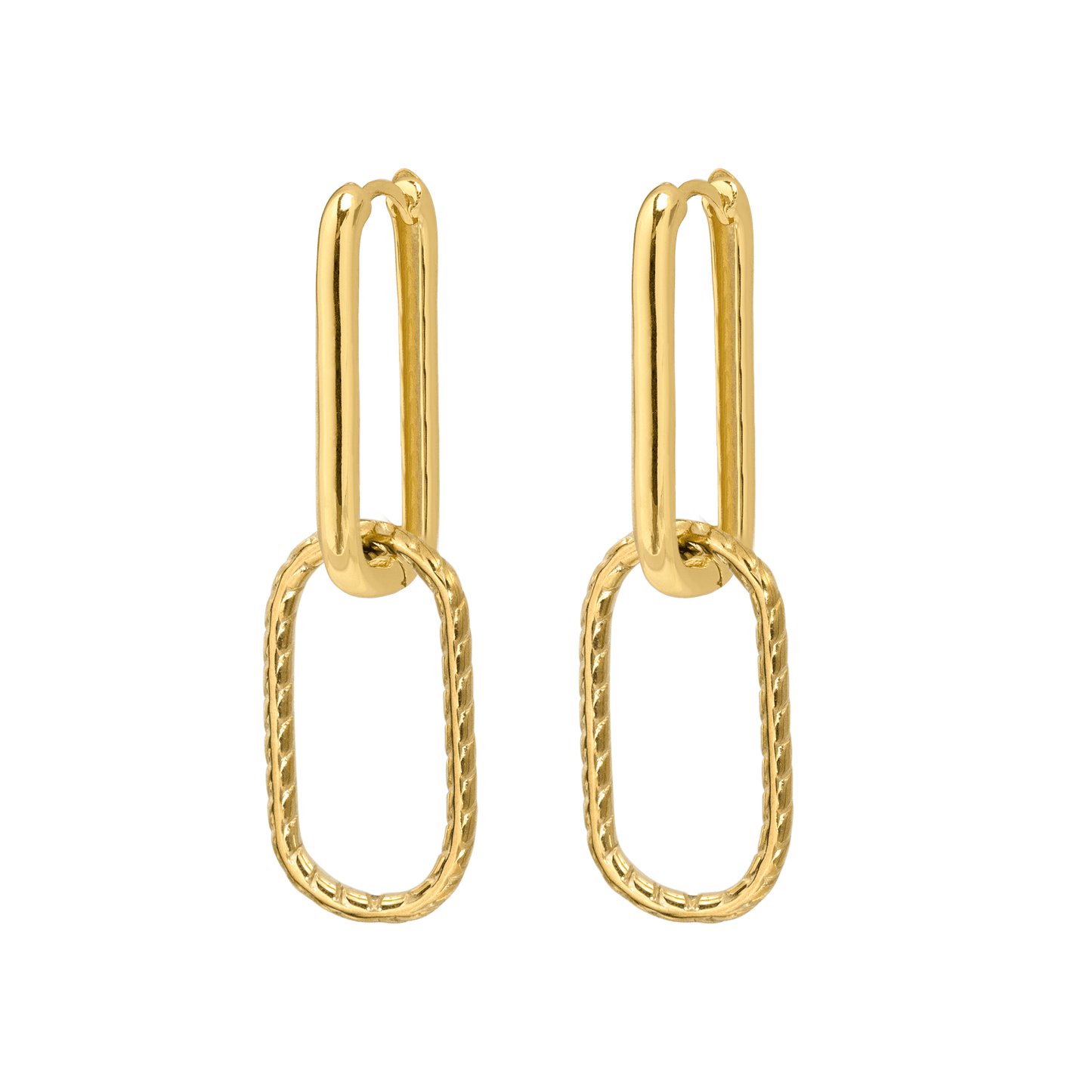 Oval Snake Hoops Oro