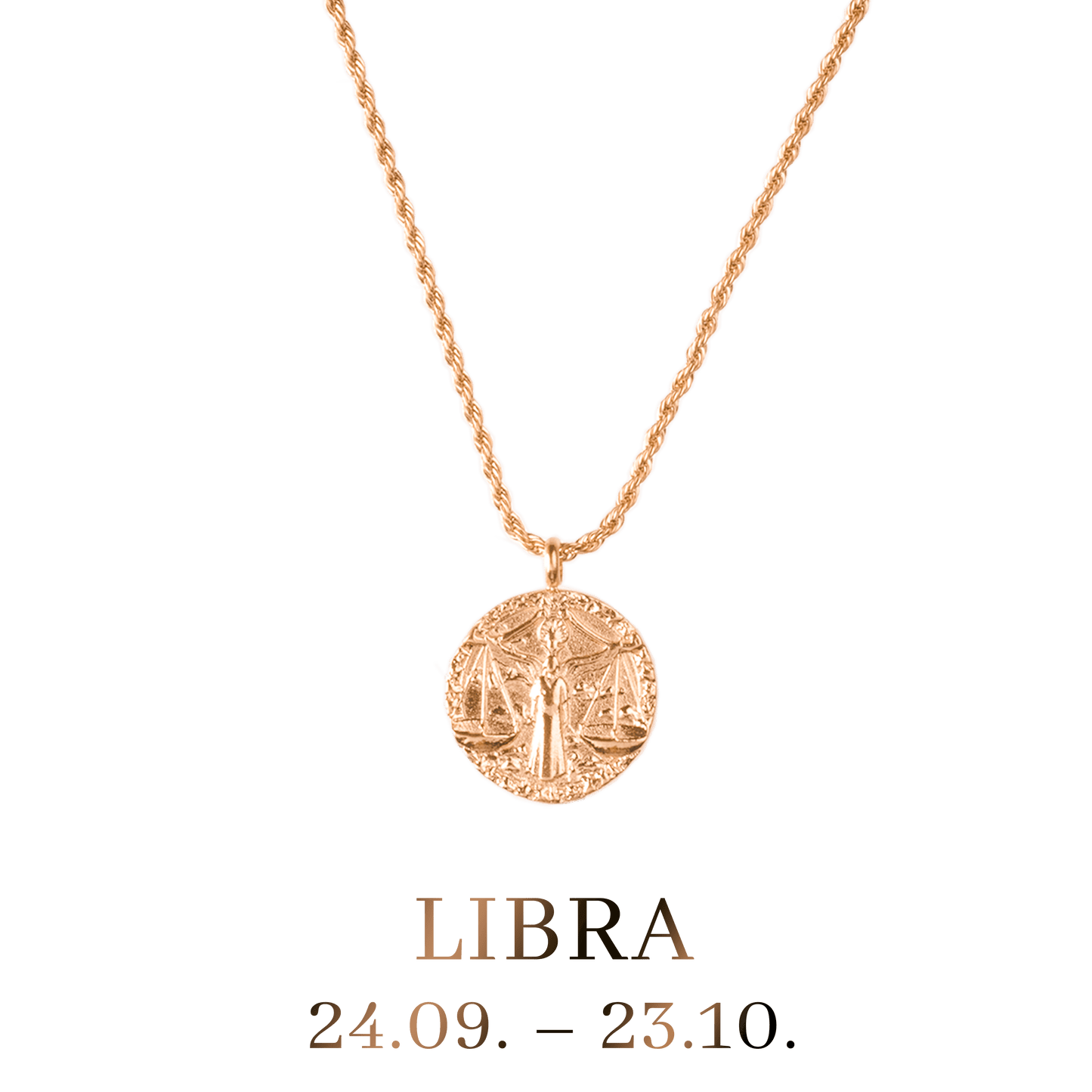 Libra Collana Oro Rosa