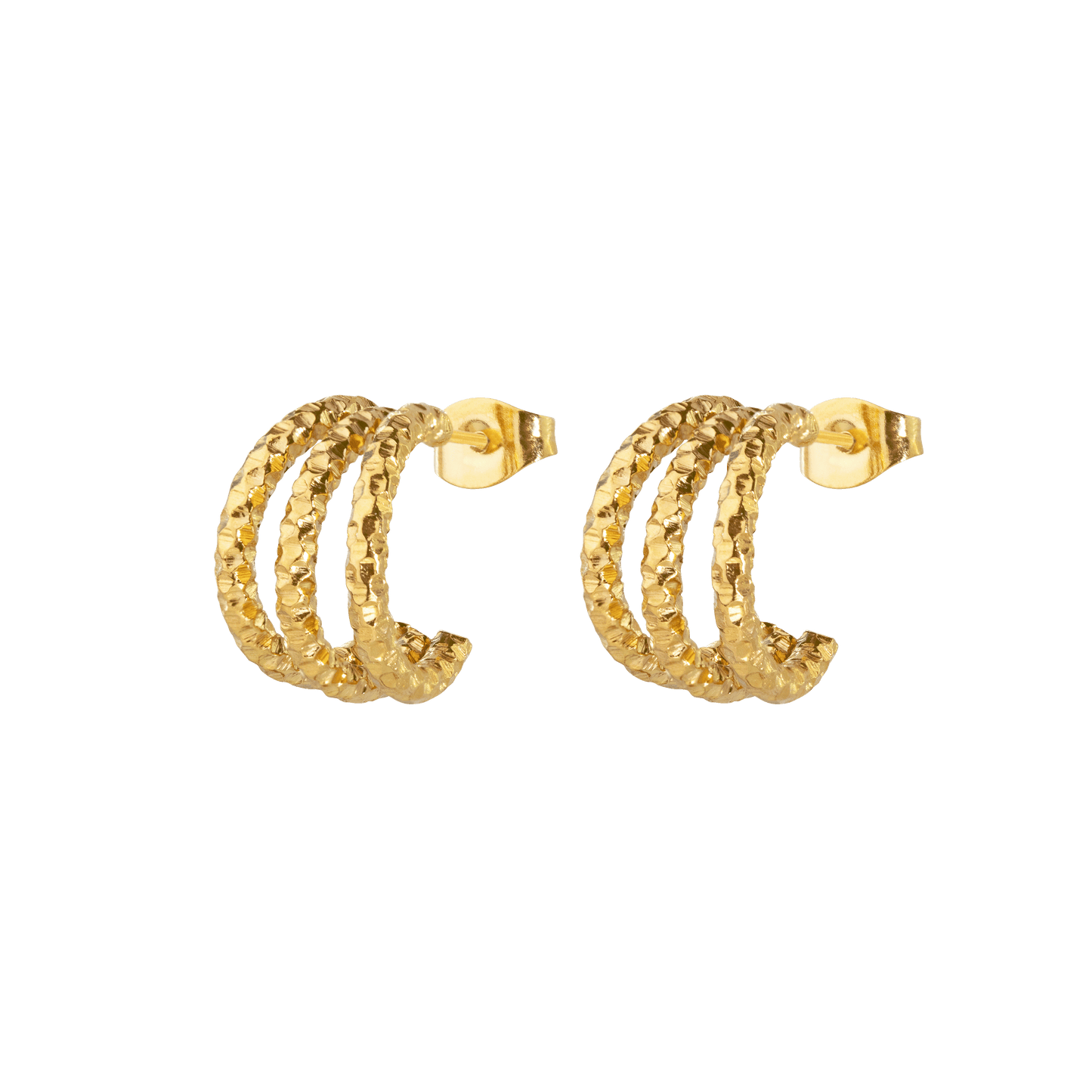 Triple Trouble Studs Oro