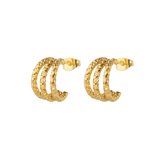 Triple Trouble Studs Oro