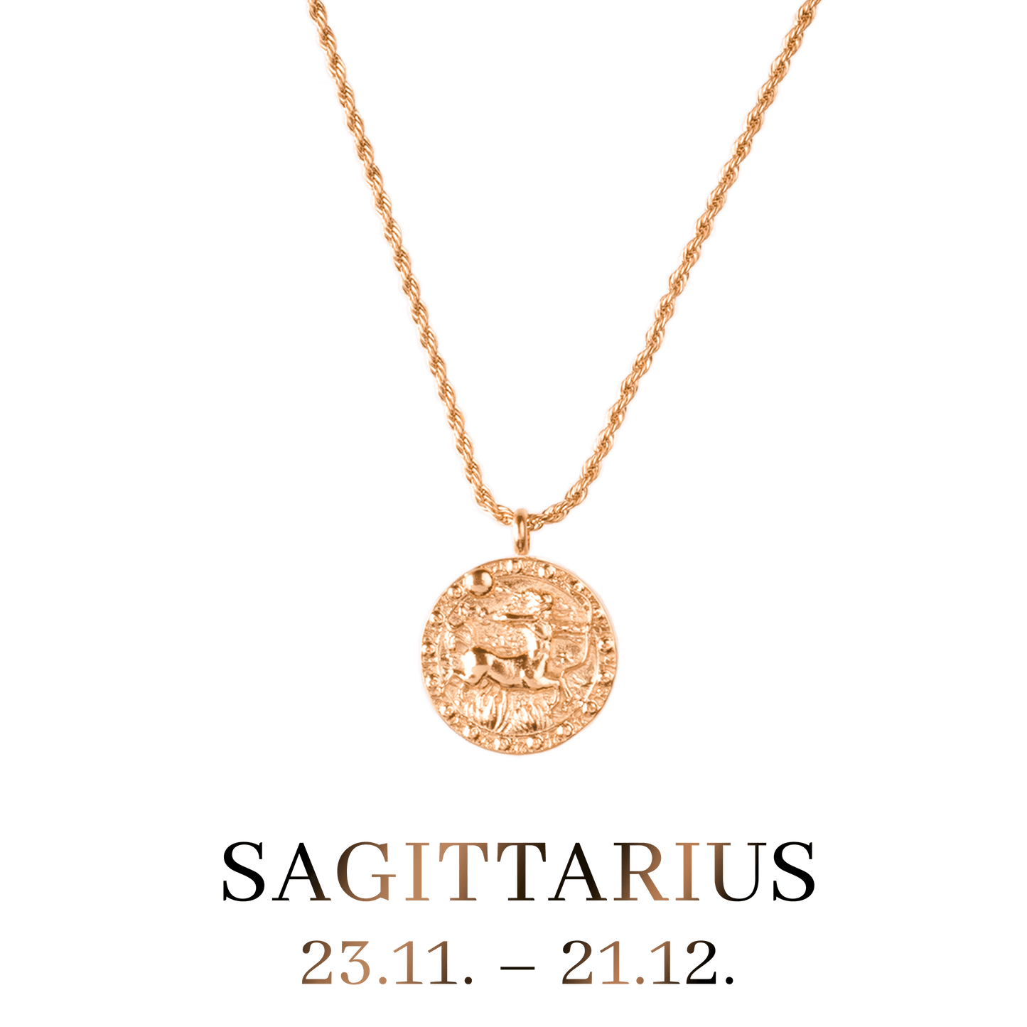 Sagittarius Collana Oro Rosa