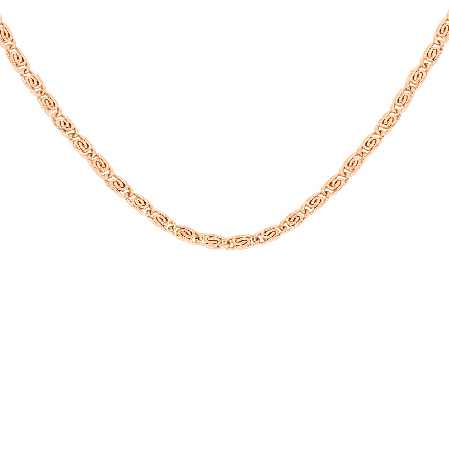 Skinny Scroll Collana Oro Rosa