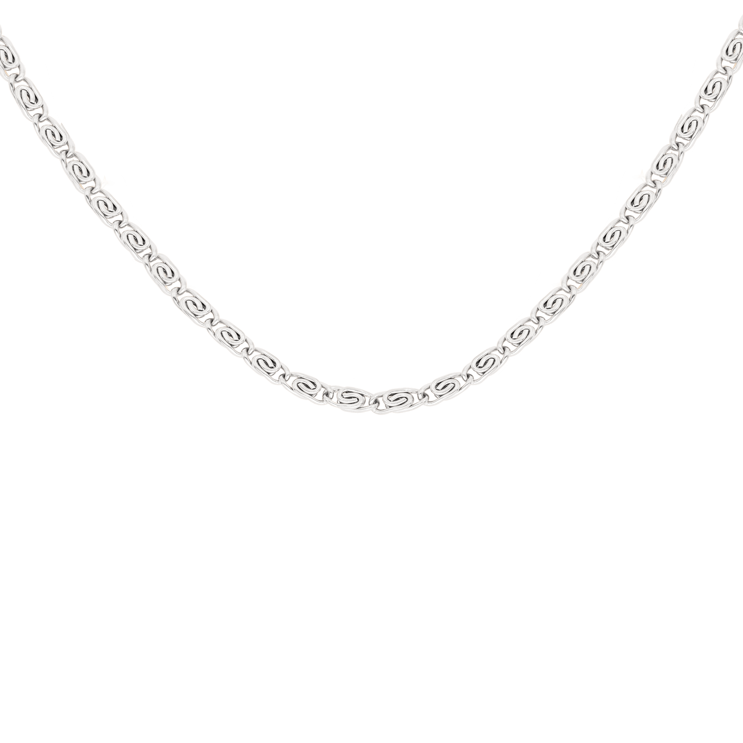 Skinny Scroll Collana Argento