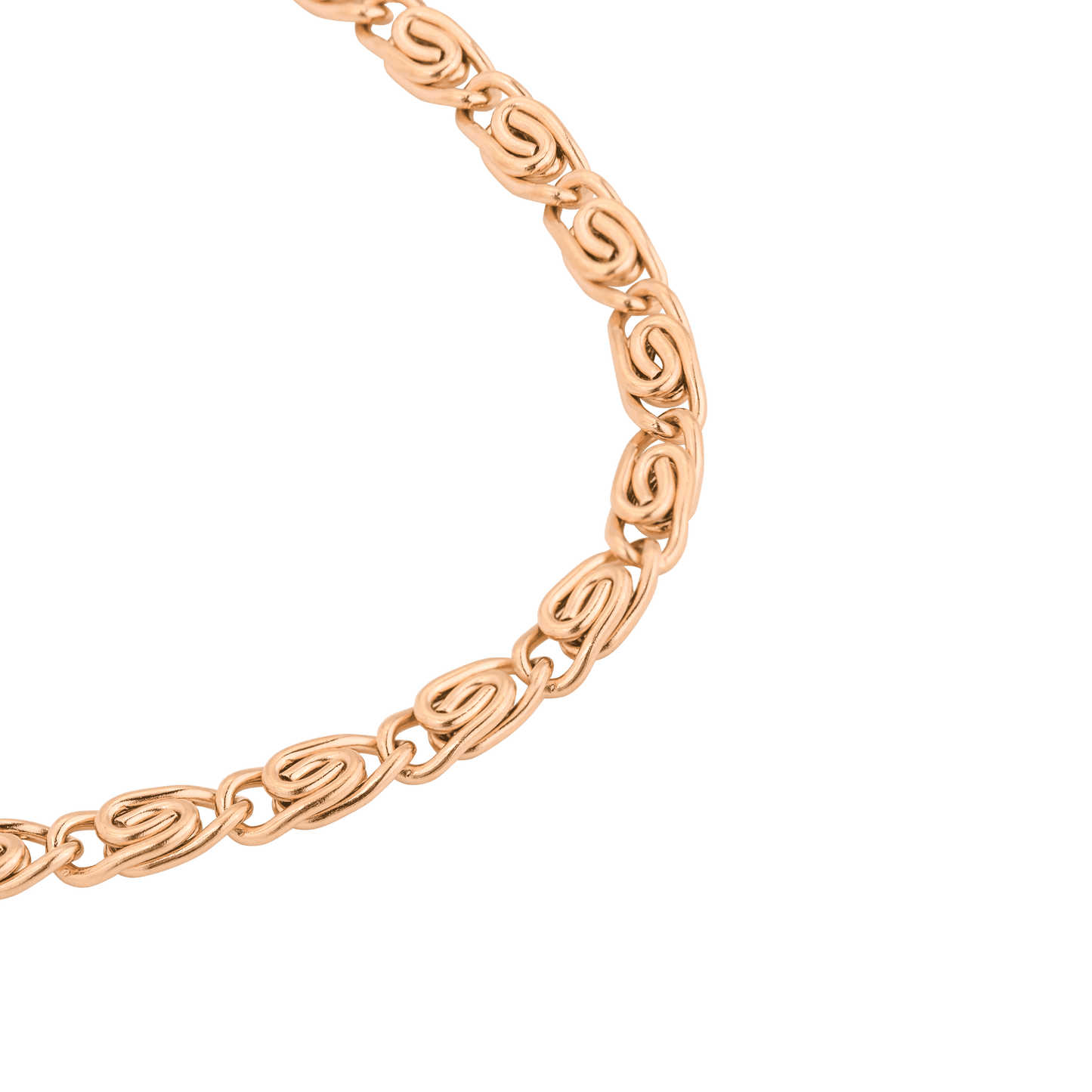 Skinny Scroll Collana Oro Rosa