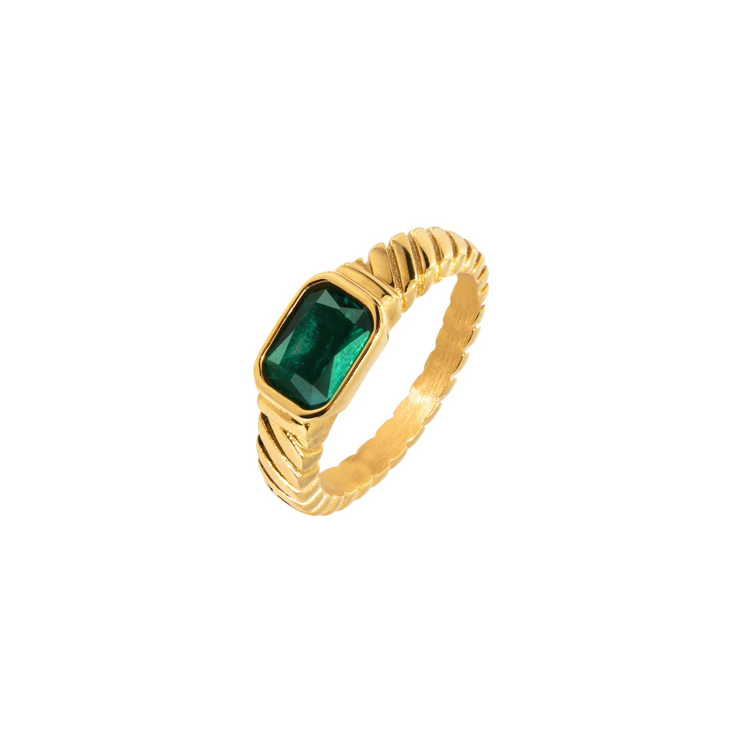 Brilliant Emerald Anello Oro