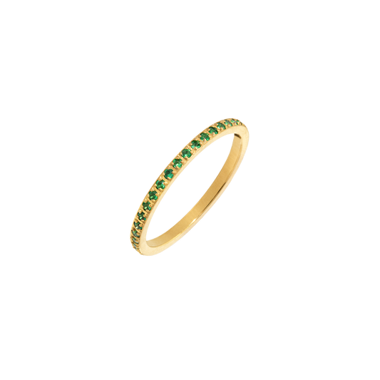 Green Sparkle Anello Oro