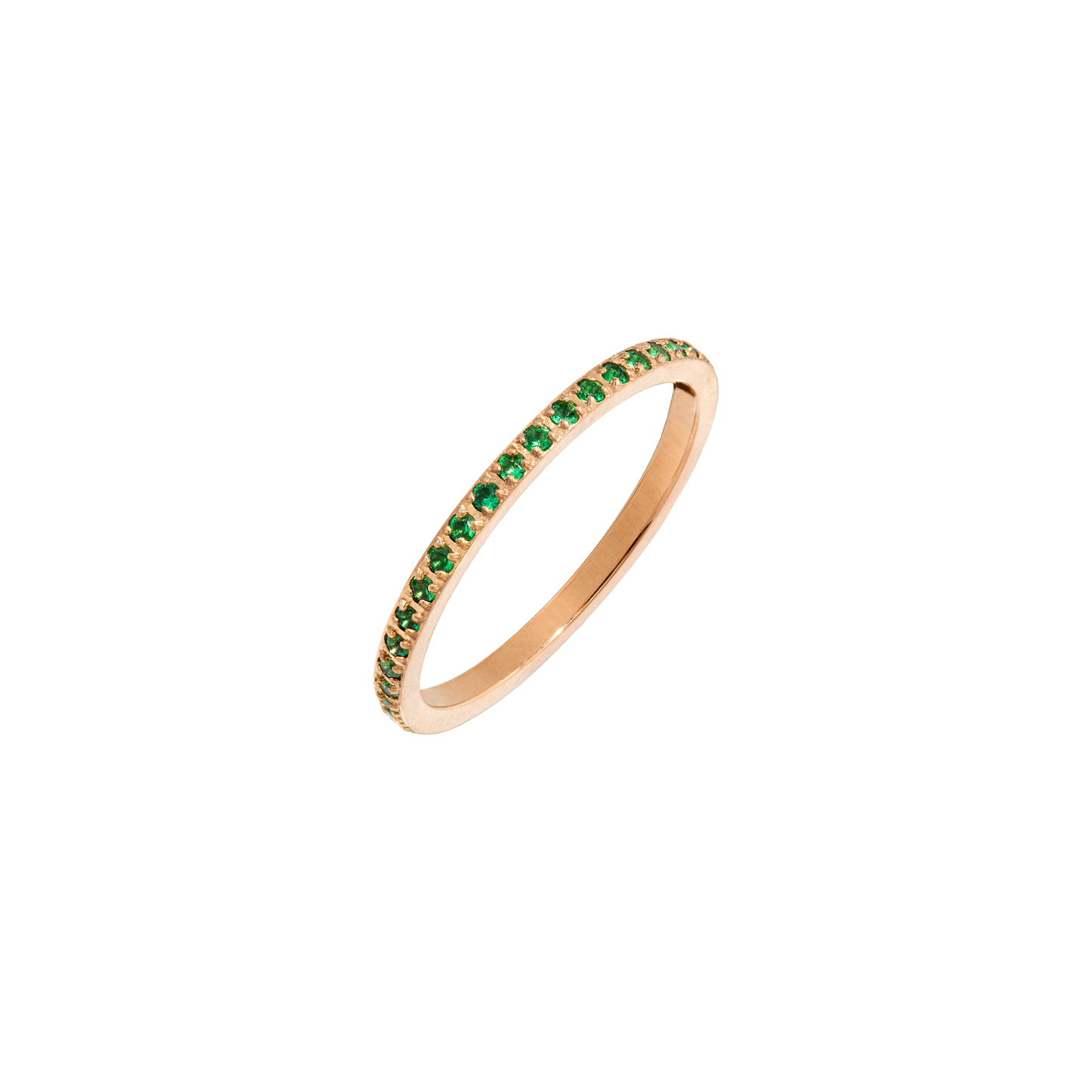 Green Sparkle Anello Oro Rosa