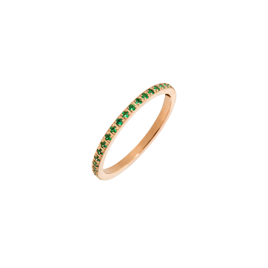 Green Sparkle Anello Oro Rosa