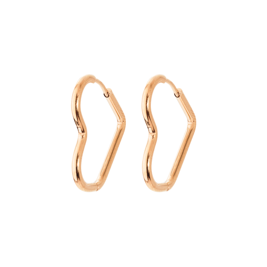 Heartily Hoops Small Oro Rosa