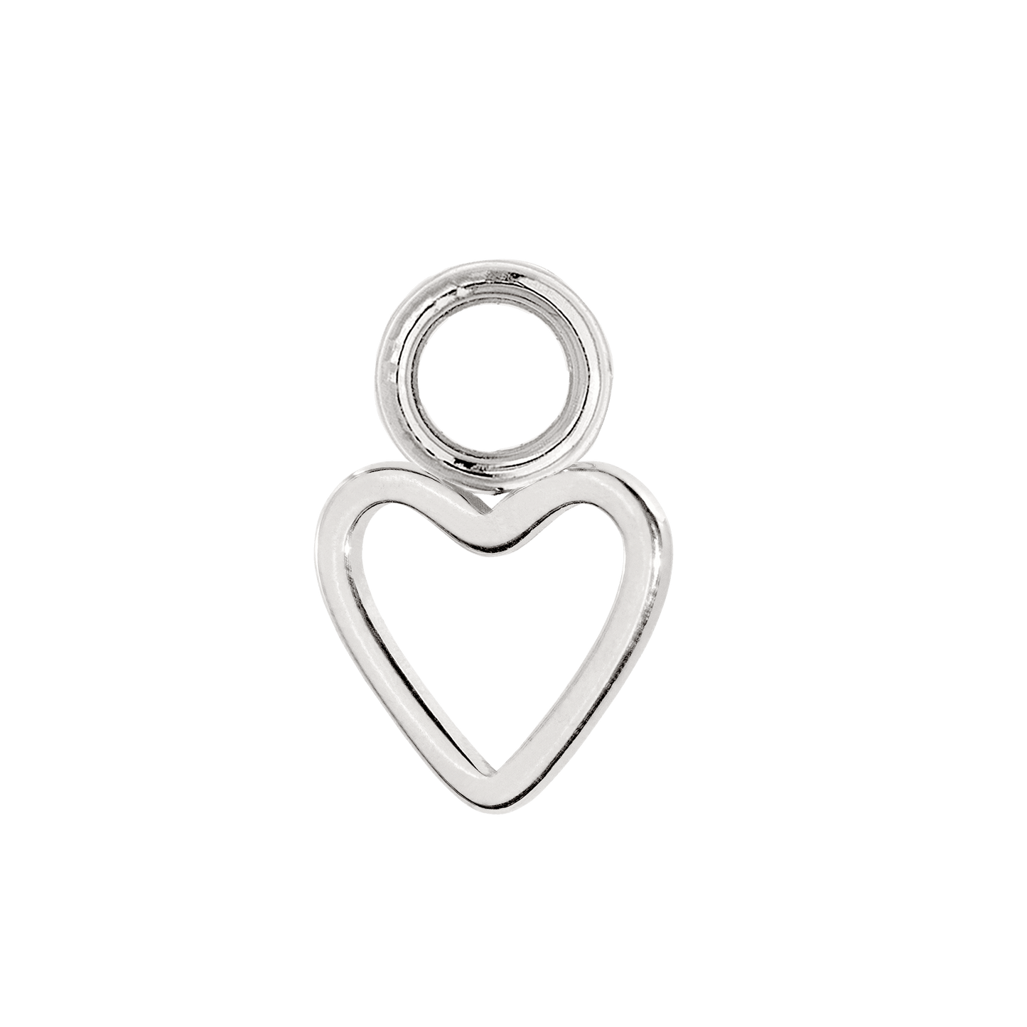 Light Heart Oval Hoopies Argento