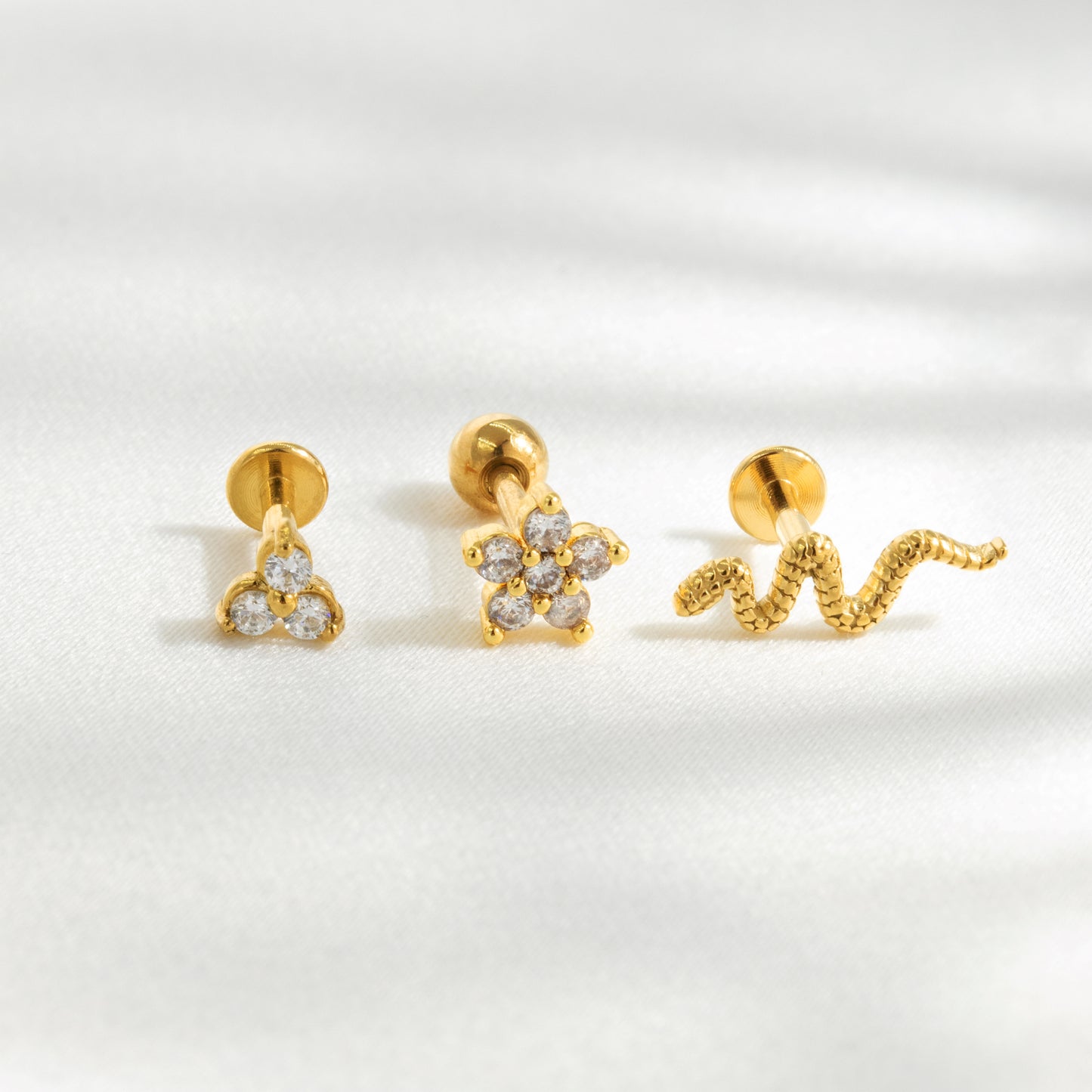Snake Piercing Oro Rosa