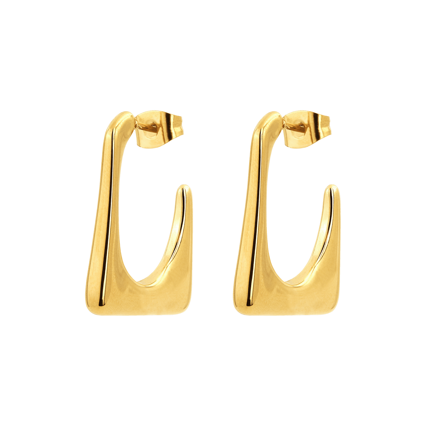Rectangle Hoops Oro