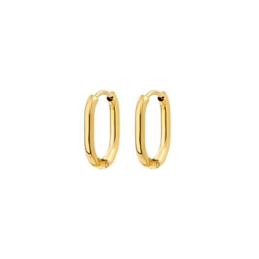 Oval Hoops Baby Oro