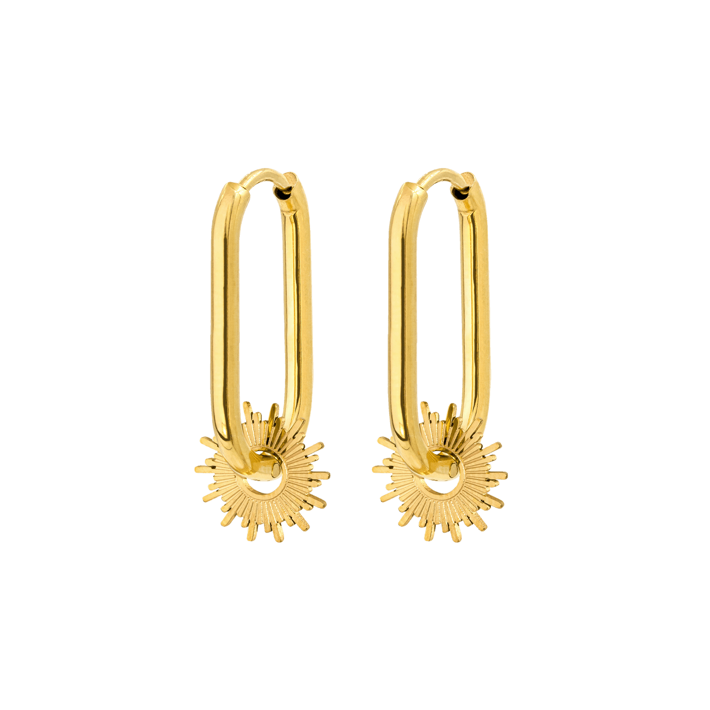 Sun Ray Oval Hoops Small Oro