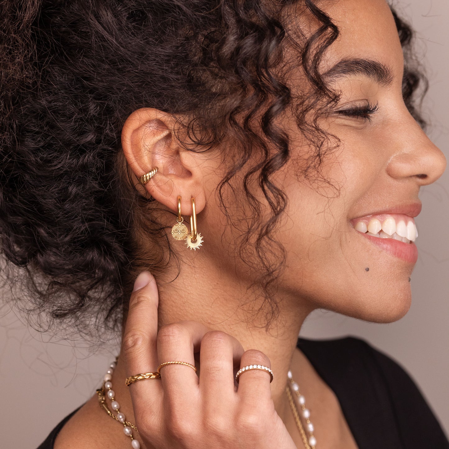 Oval Hoops Small Oro
