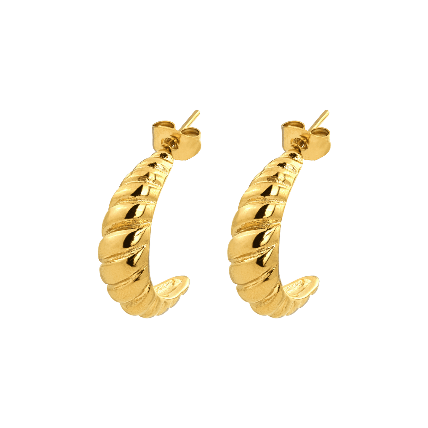 Towel Twist Hoops Oro