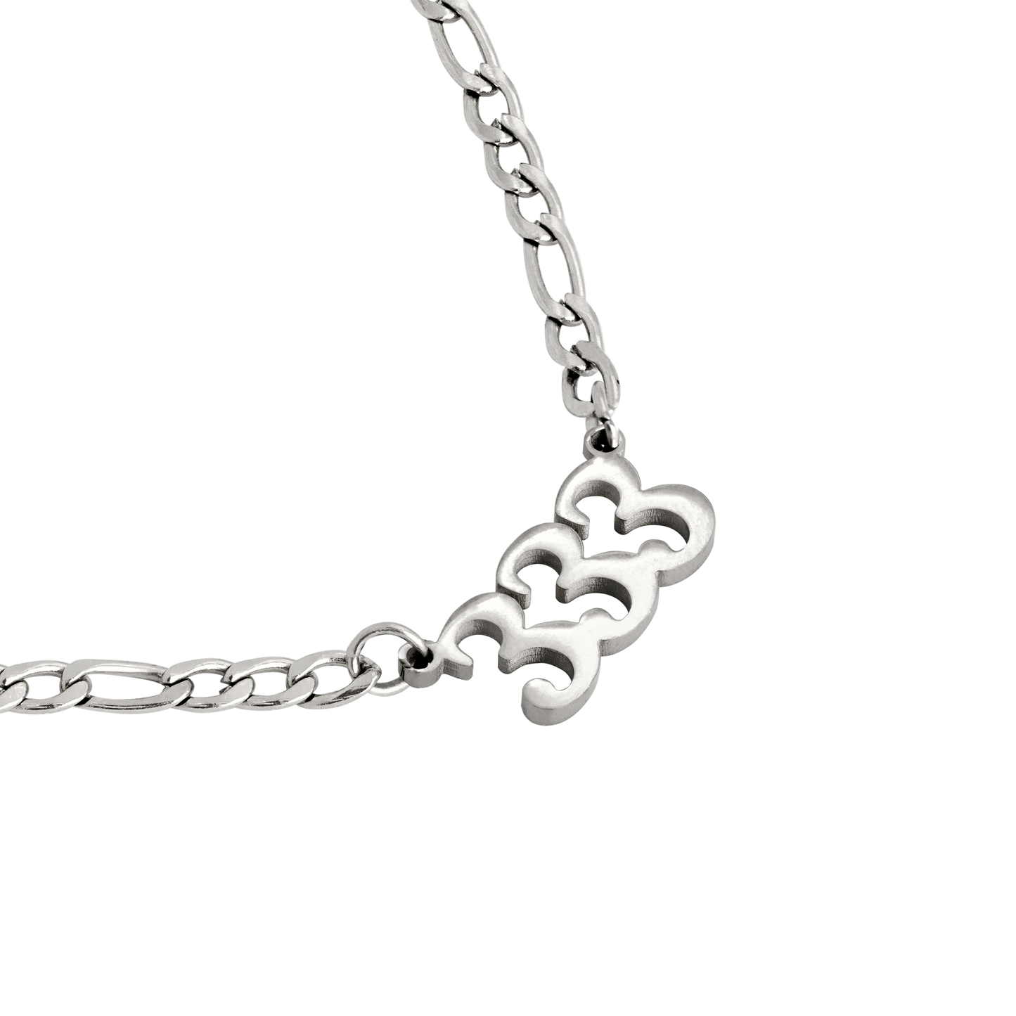 Angel Number 333 Necklace Argento