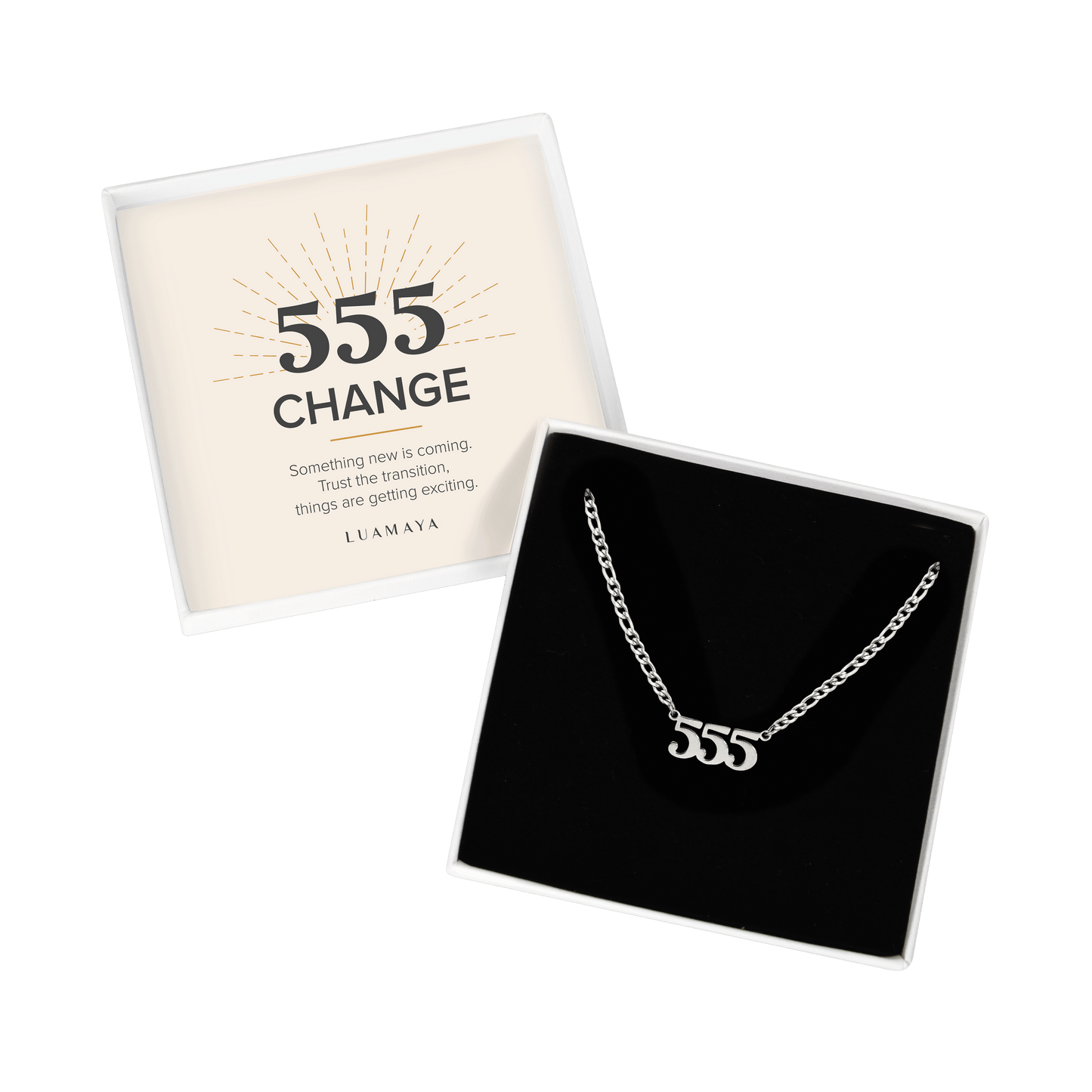 Angel Number 555 Collana Argento