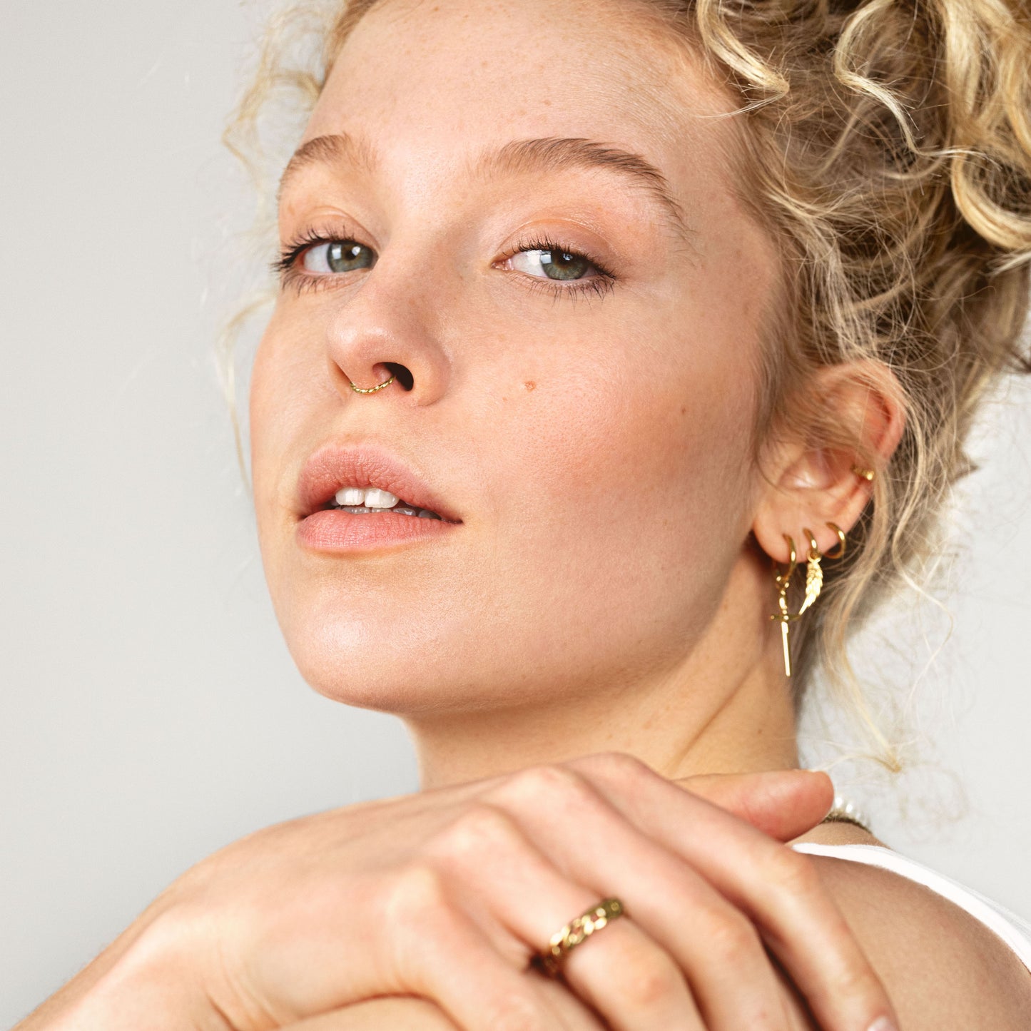 Twisted Click Piercing Argento