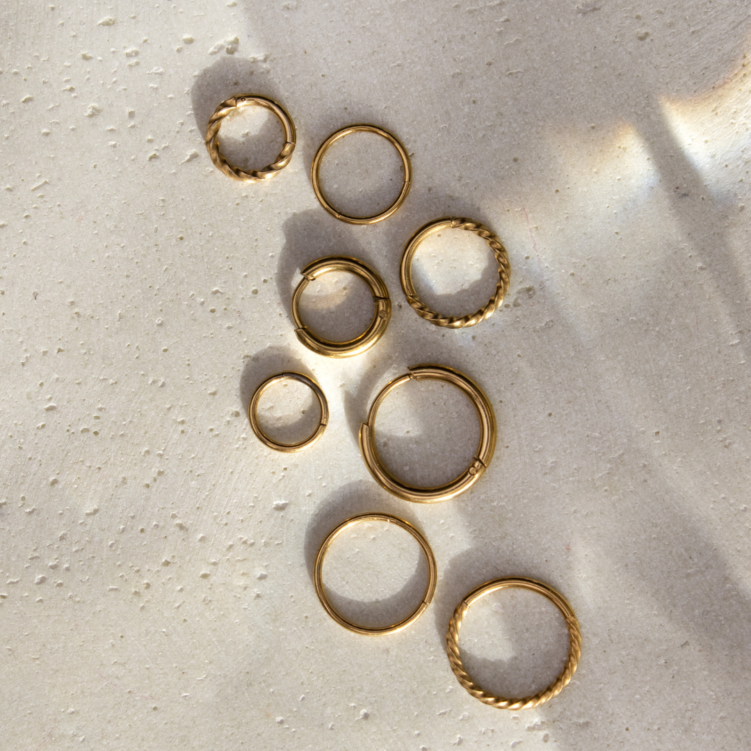 Twisted Click Piercing Argento