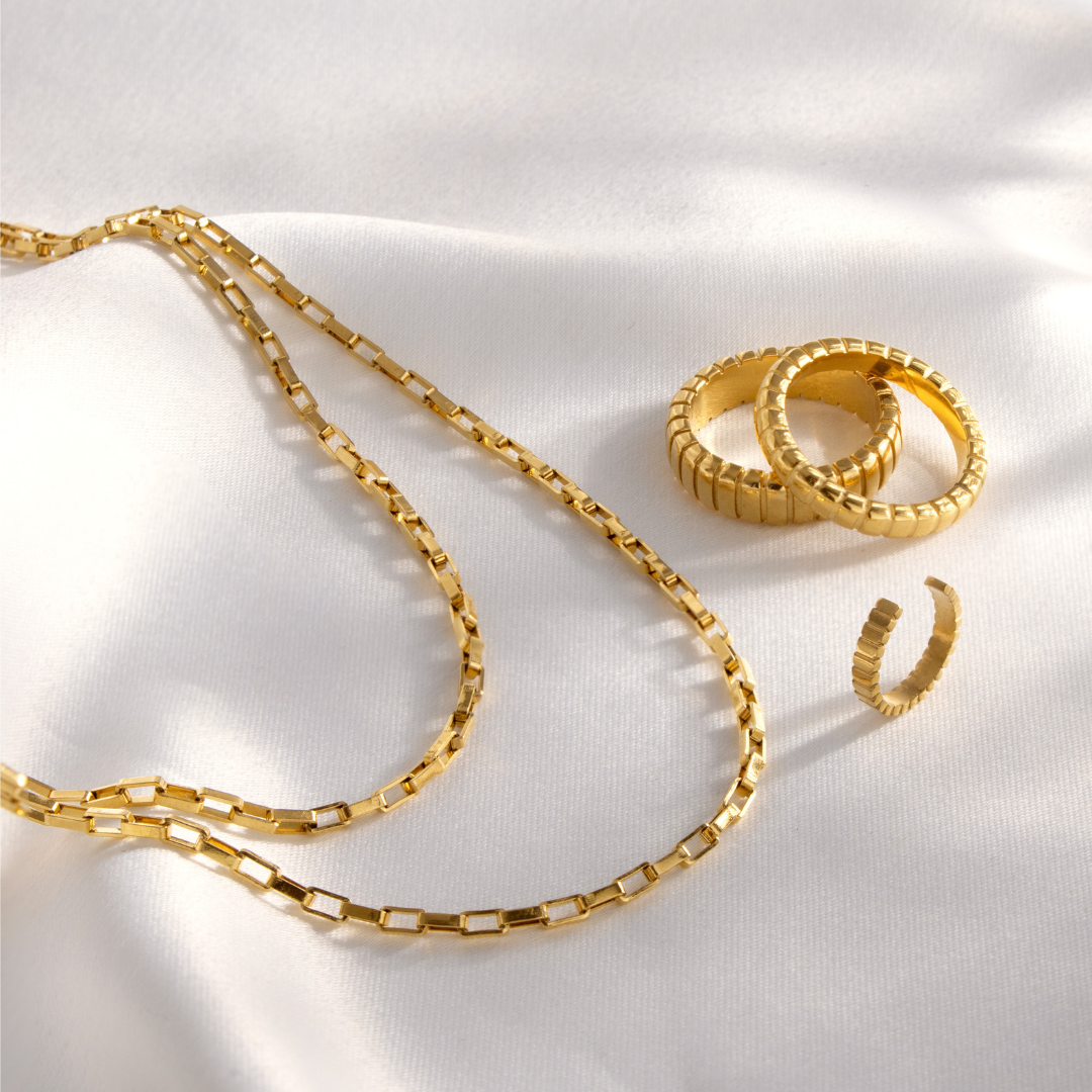 Striped Ear Cuff Oro Rosa