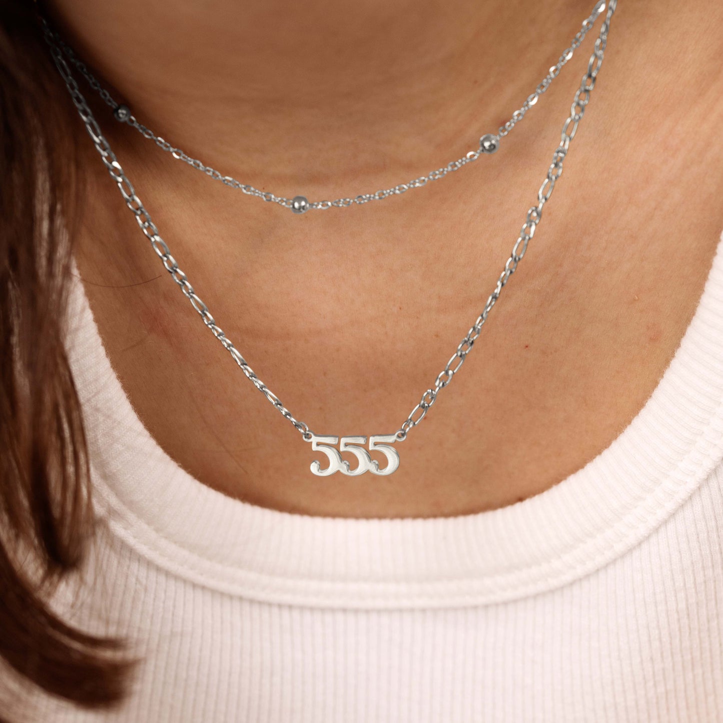 Angel Number 555 Collana Argento