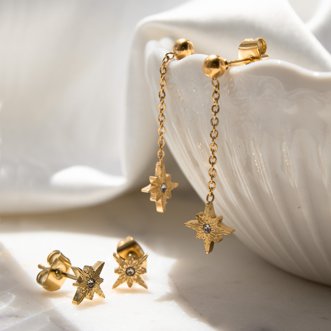 Shiny Ines Stud Orecchino Oro Rosa