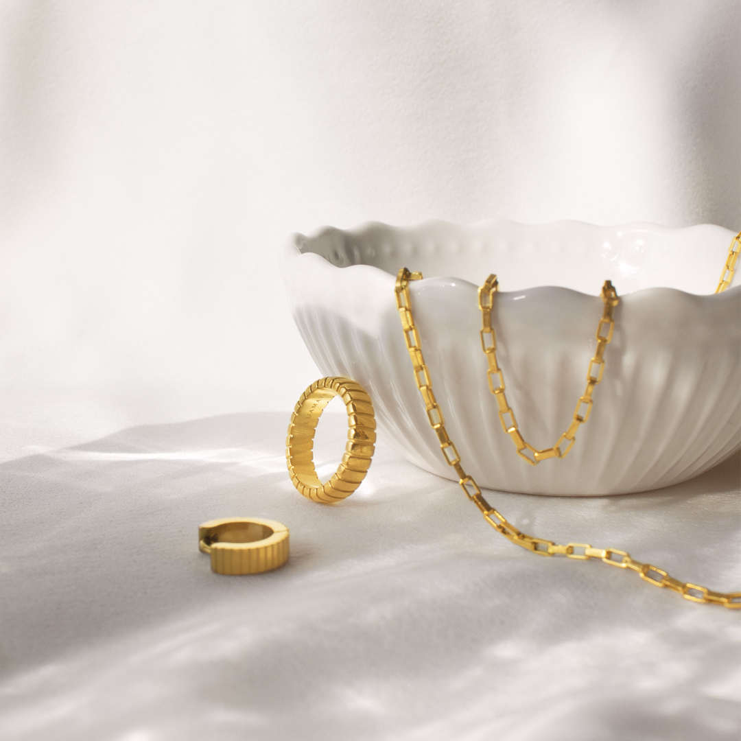 Striped Anello Bold Oro