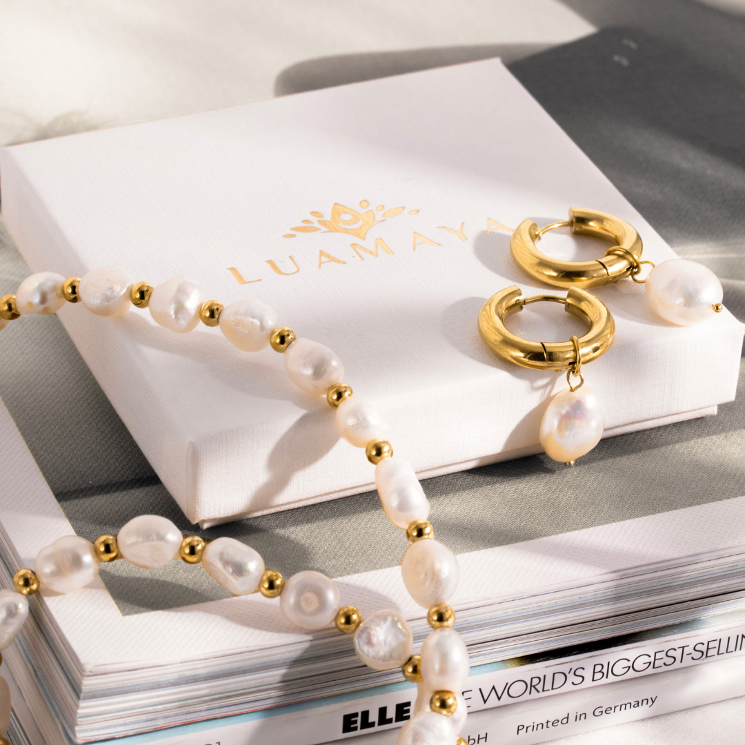 Vintage Pearl Collana Oro