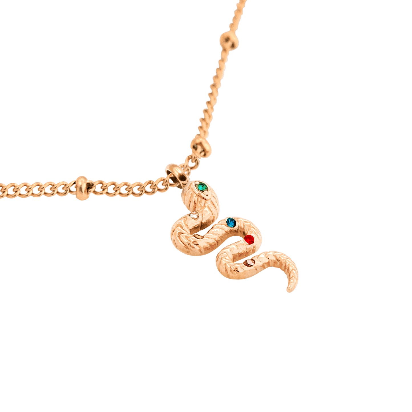 Rainbow Leni Snake Collana Oro Rosa