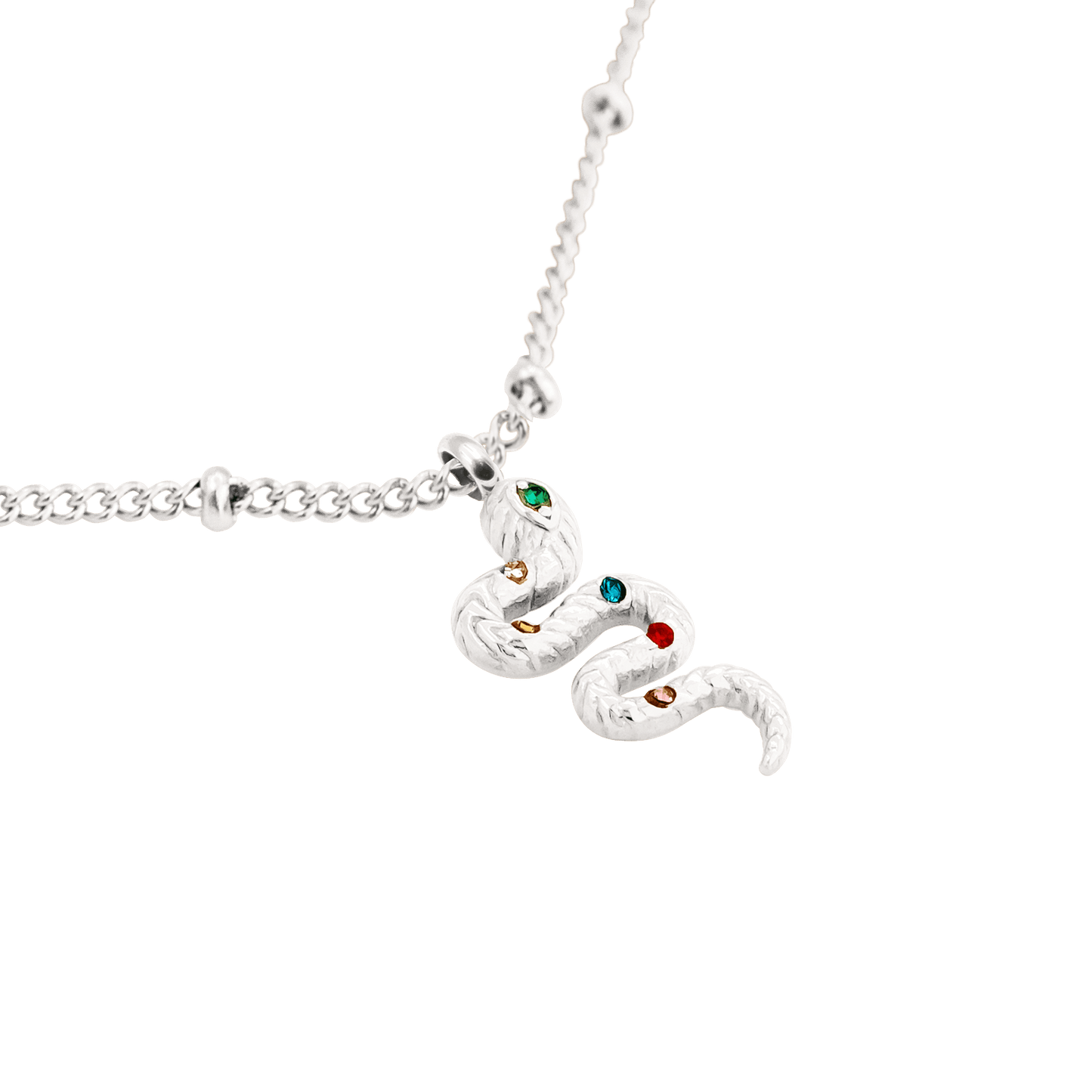 Rainbow Leni Snake Collana Argento