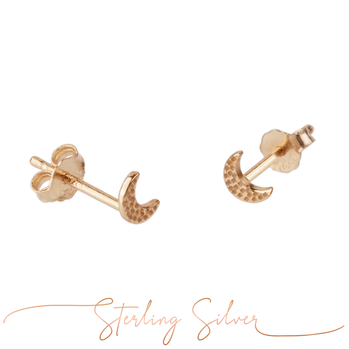 Lunita Studs Oro Rosa