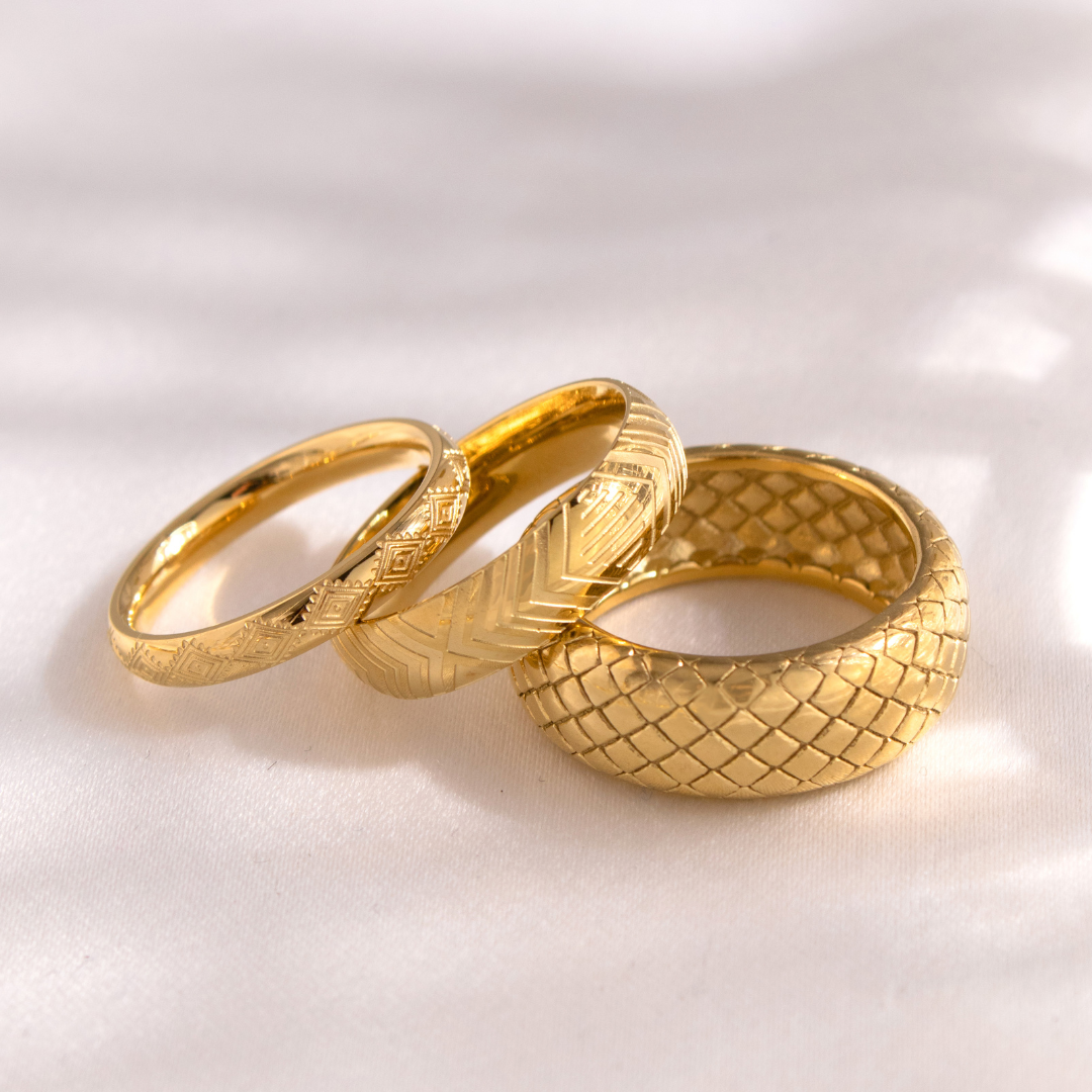 Snake Skin Anello Oro