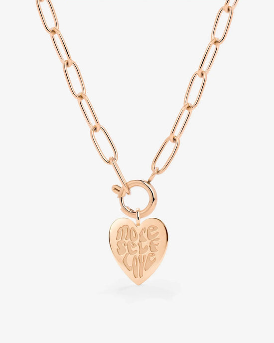 More Self-Love Oval Links Collana Set Oro Rosa