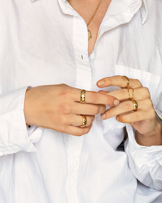 Chequer Anello Oro