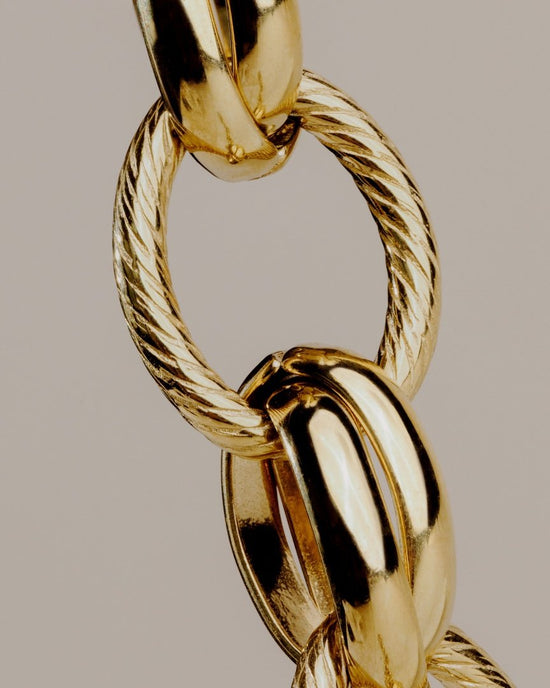 Chunky Twisted Links Bracciale Oro Rosa