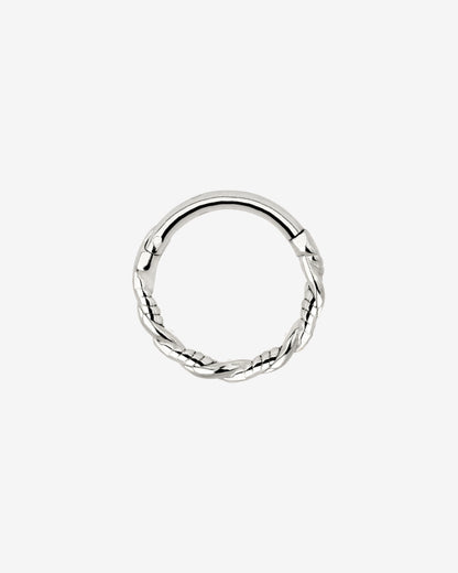 Curly Twist Piercing Argento
