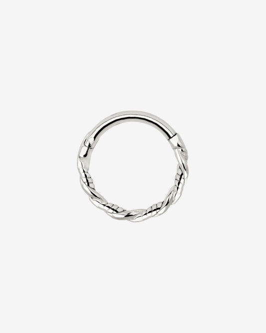 Curly Twist Piercing Argento