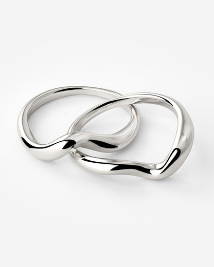 Twinsies Anello Argento
